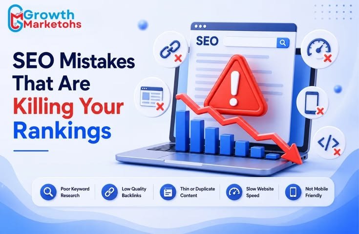 Top 10 SEO Mistakes That Hurt Your Google Rankings - ResultWise Digital Marketing Agency Common SEO Mistakes Affecting Rankings